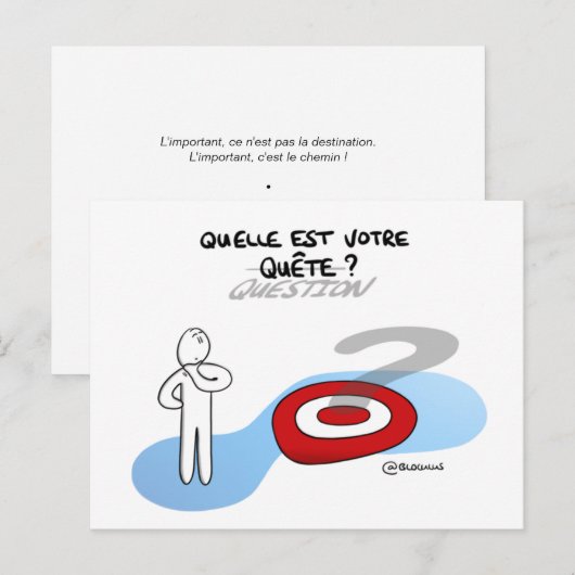 Coaching-kaart "Formuleer zijn zoektocht" Briefkaart (Voorkant / Achterkant)