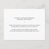 Coaching-kaart "Formuleer zijn zoektocht" Briefkaart (Achterkant)