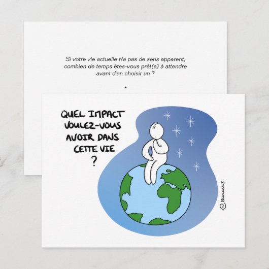 Coaching-kaart "Impact of Life" Briefkaart (Voorkant / Achterkant)