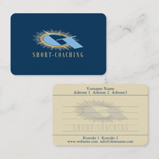 Coaching - Visitekaartje (Voorkant / Achterkant)