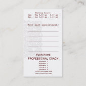 Coaching - Visitekaartje Afsprakenkaartje (Achterkant)