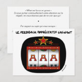 Coachingkaart: A-A-A, feedback Briefkaart (Voorkant / Achterkant)