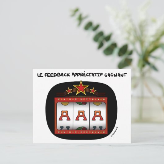 Coachingkaart: A-A-A, feedback Briefkaart (Staand voorkant)