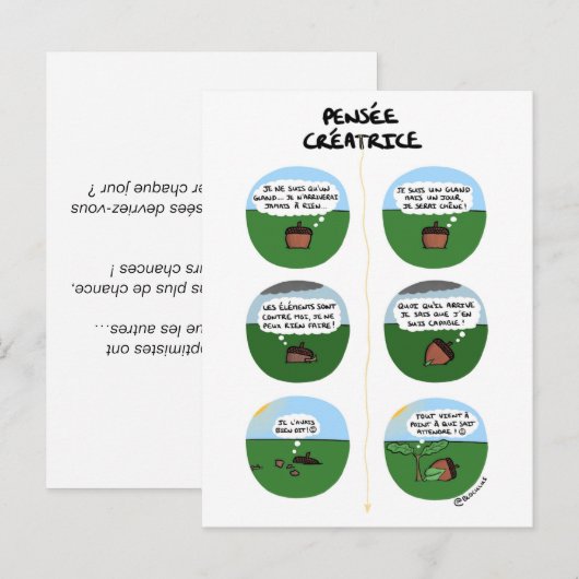 Coachingkaart "Creatief denken" Briefkaart (Voorkant / Achterkant)