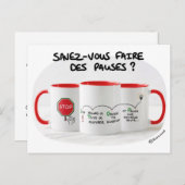 Coachingkaart: Kun je even pauzeren? Briefkaart (Voorkant / Achterkant)