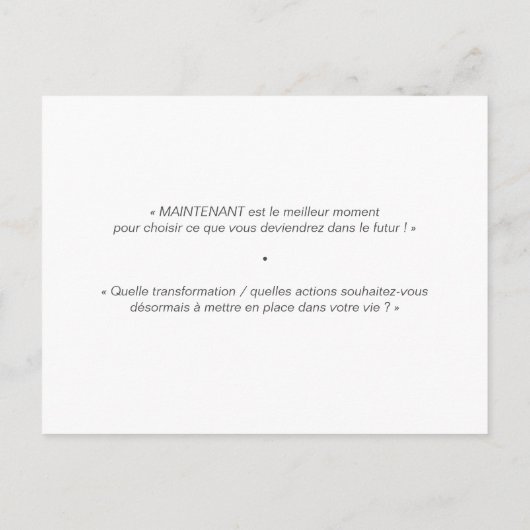 Coachingkaart "Transformatie" Briefkaart (Achterkant)
