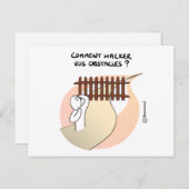 Coaching's kaart: "Hackez uw obstakels!" Briefkaart (Voorkant / Achterkant)