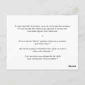Coaching's kaart: "Hackez uw obstakels!" Briefkaart (Achterkant)