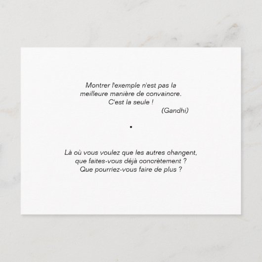 Coaching's kaart "Laten we het voorbeeld verandere (Achterkant)