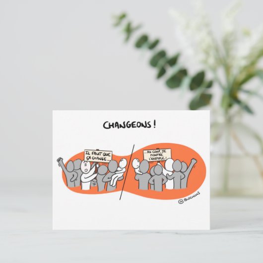 Coaching's kaart "Laten we het voorbeeld verandere (Staand voorkant)