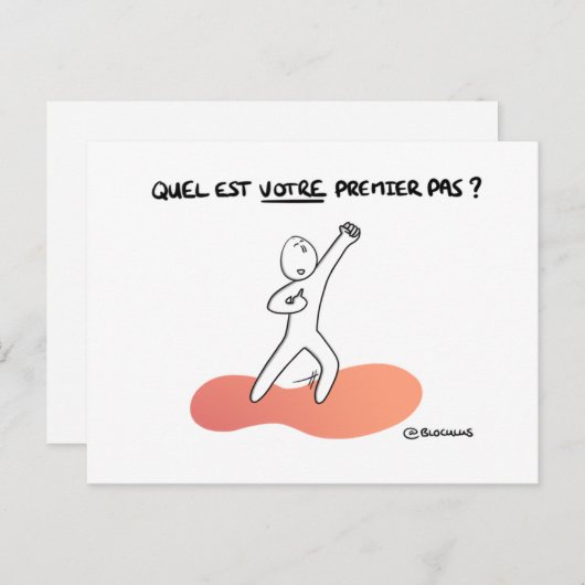 Coaching's kaart "Wat is uw eerste stap?" (Voorkant / Achterkant)