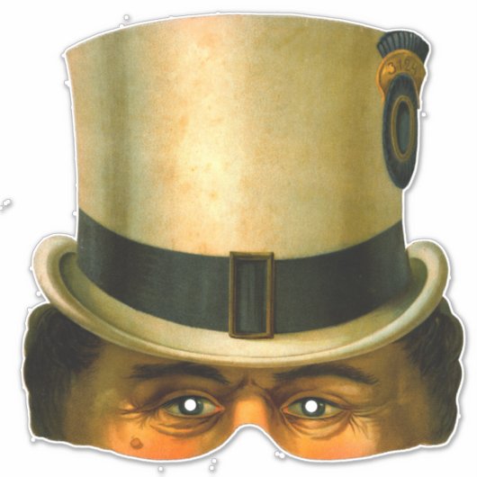 Coachman - Victoriaans maskeraar Sticker (Voorkant)