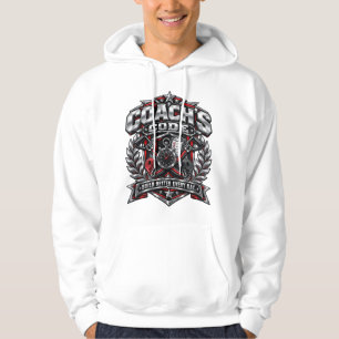 Coach's Code Metallic Fitnessembleem Logoontwerp Hoodie