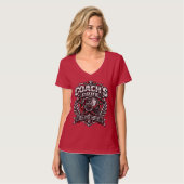 Coach's Code Metallic Fitnessembleem Logoontwerp T-shirt (Voorkant volledig)