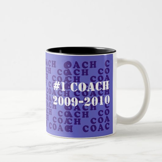 Coach's Mok - Paarse letters veranderbare achtergr (Rechts)