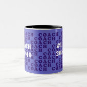 Coach's Mok - Paarse letters veranderbare achtergr (Center)