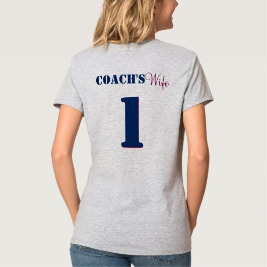 Coach's Wife Football T-shirt (Achterkant)