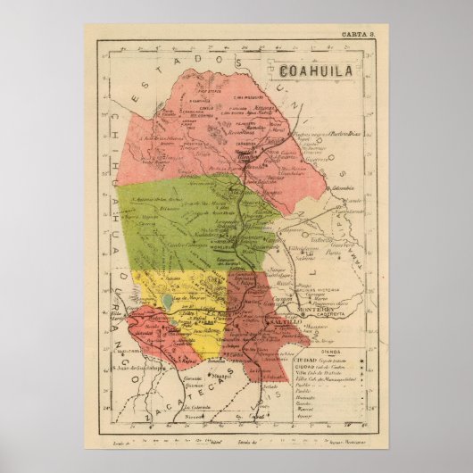 Coahuila, Mexico Poster (Voorkant)