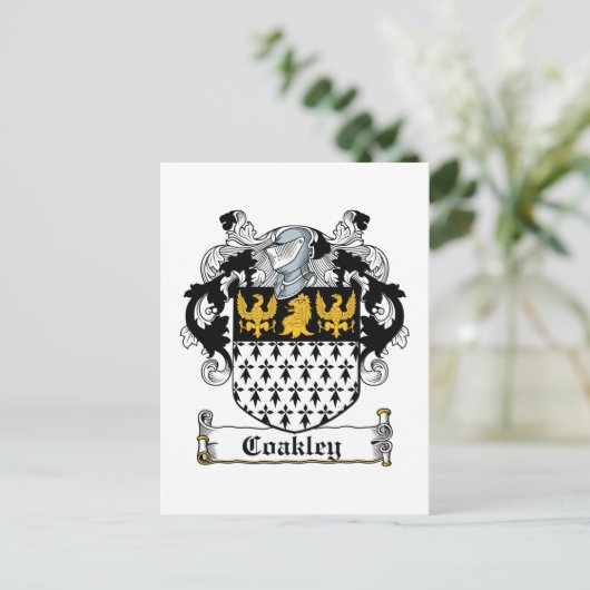 Coakley Family Crest Briefkaart (Staand voorkant)