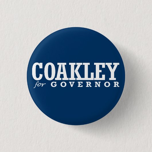 COAKLEY FOR GOVERNOR 2014 RONDE BUTTON 3,2 CM (Voorkant)