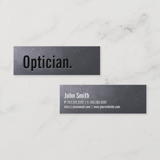 Coal Black Optician Mini Visitekaartje (Voorkant / Achterkant)