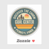Coal Center, Pennsylvania Sticker (Vel)