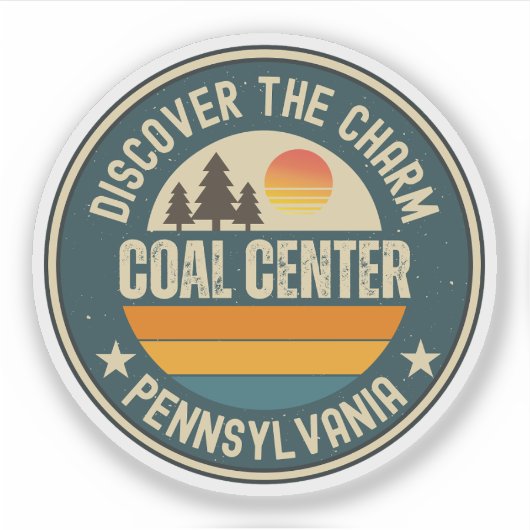 Coal Center, Pennsylvania Sticker (Voorkant)