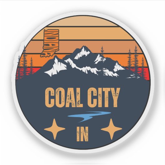 Coal City, Indiana Sticker (Voorkant)