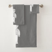 Coal Miner Badhanddoek Set Donkergrijs Bad Handdoek (Insitu)
