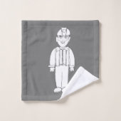 Coal Miner Badhanddoek Set Donkergrijs Bad Handdoek (Wasdoekje)