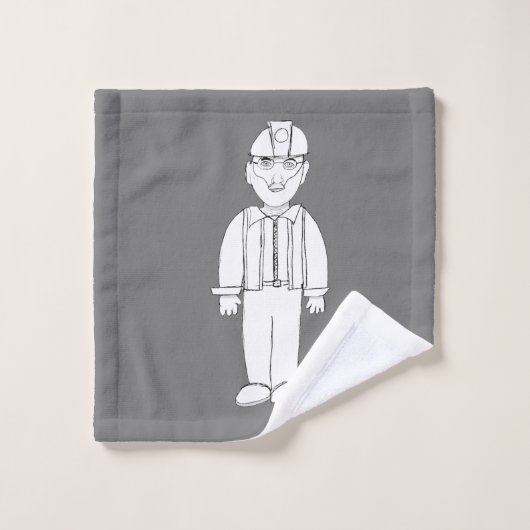 Coal Miner Badhanddoek Set Donkergrijs Bad Handdoek (Wasdoekje)