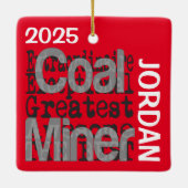 Coal Miner Extraordinaire CUSTOM Keramisch Ornament (Achterkant)