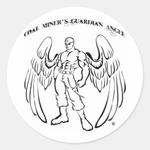 Coal Miner's Guardian Angel Ronde Sticker