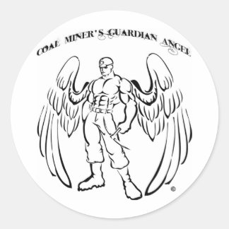 Coal Miner's Guardian Angel Ronde Sticker