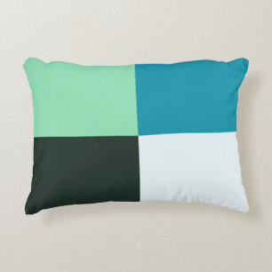 Coal White Blauwgroen Blue Aqua Turquoise Accent Kussen