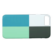 Coal White Blauwgroen Blue Aqua Turquoise Case-Mate iPhone Case (Achterkant (Horizontaal))