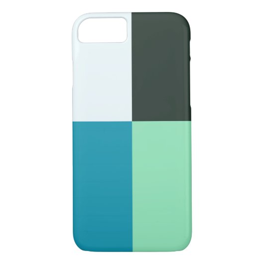 Coal White Blauwgroen Blue Aqua Turquoise Case-Mate iPhone Case (Achterkant)