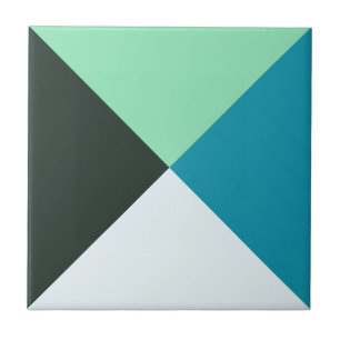 Coal White Blauwgroen Blue Aqua Turquoise Tegeltje