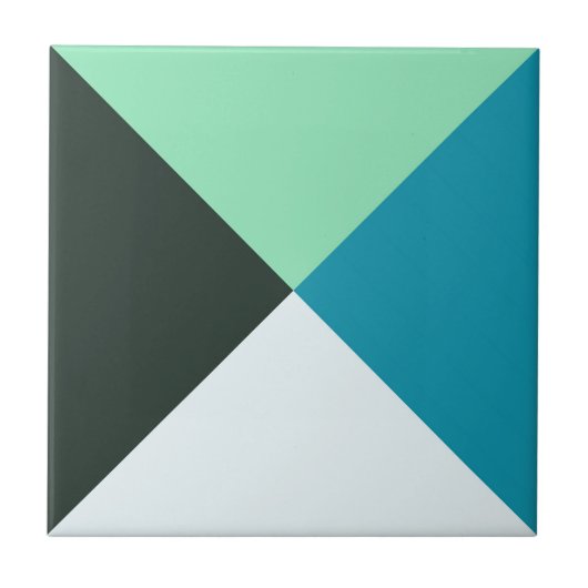 Coal White Blauwgroen Blue Aqua Turquoise Tegeltje (Voorkant)