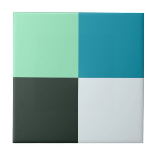 Coal White Blauwgroen Blue Aqua Turquoise Tegeltje (Voorkant)