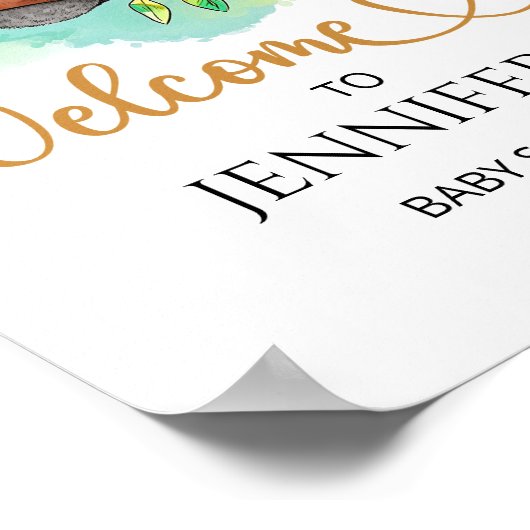 Coala baby shower welkom poster (Hoek)