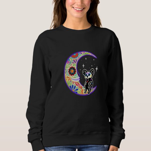 Coala Dia de Los Muertos Skeleton Sugar Skull Trui (Voorkant)