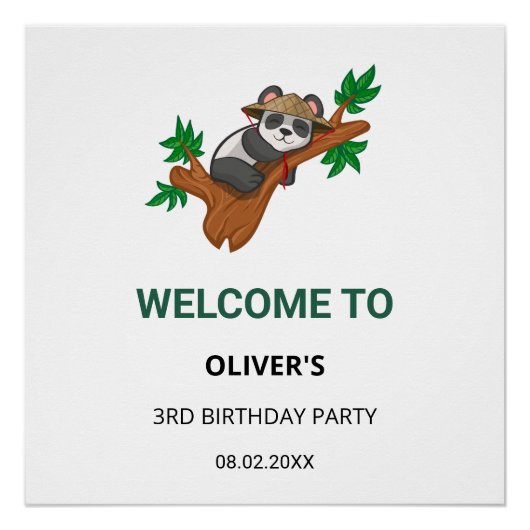 Coala Wild Animal Jungle Kids Birthday Welcome Perfect Poster (Voorkant)