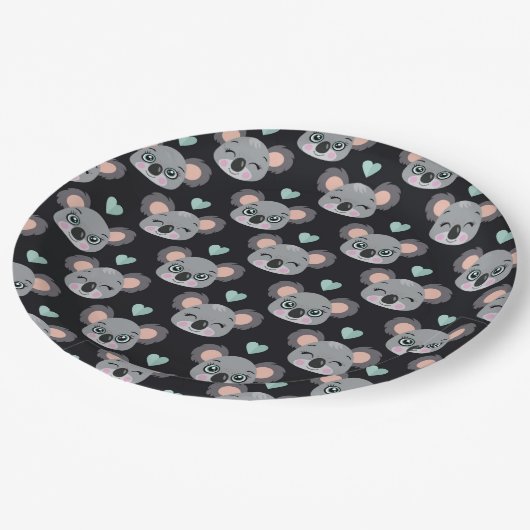 Coalas fofos papieren bordje (Gekanteld)