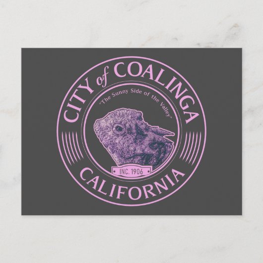COALINGA FRESNO CALIFORNIA - GEHORNDE LIZARD BRIEFKAART (Voorkant)