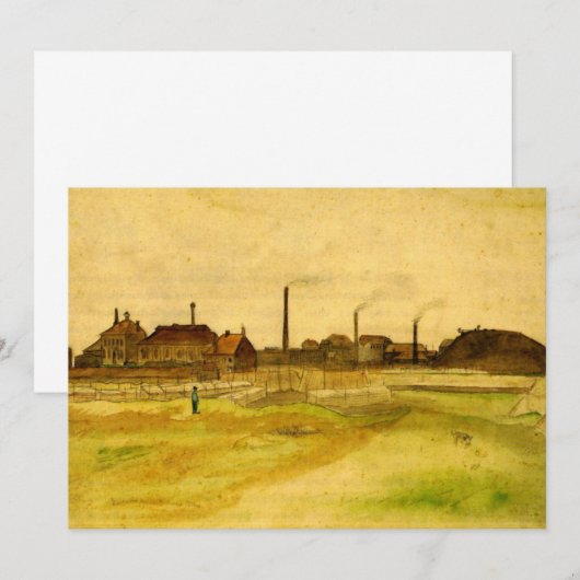 Coalmine in de Borinage door Vincent van Gogh (Voorkant / Achterkant)