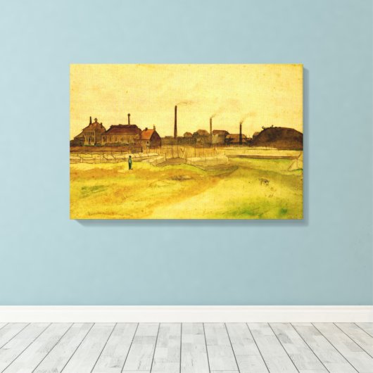 Coalmine in de Borinage door Vincent van Gogh Canvas Afdruk (Insitu (Houten vloer))