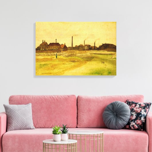 Coalmine in de Borinage door Vincent van Gogh Canvas Afdruk (Insitu (Woonkamer))