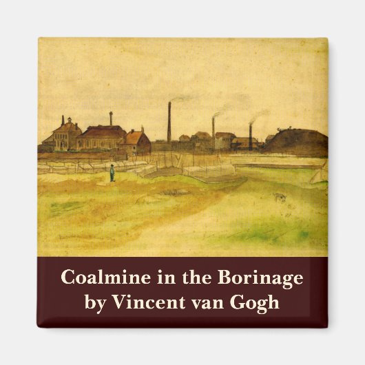 Coalmine in de Borinage door Vincent van Gogh Magneet (Voorkant)