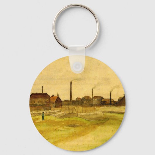 Coalmine in de Borinage door Vincent van Gogh Sleutelhanger (Voorkant)
